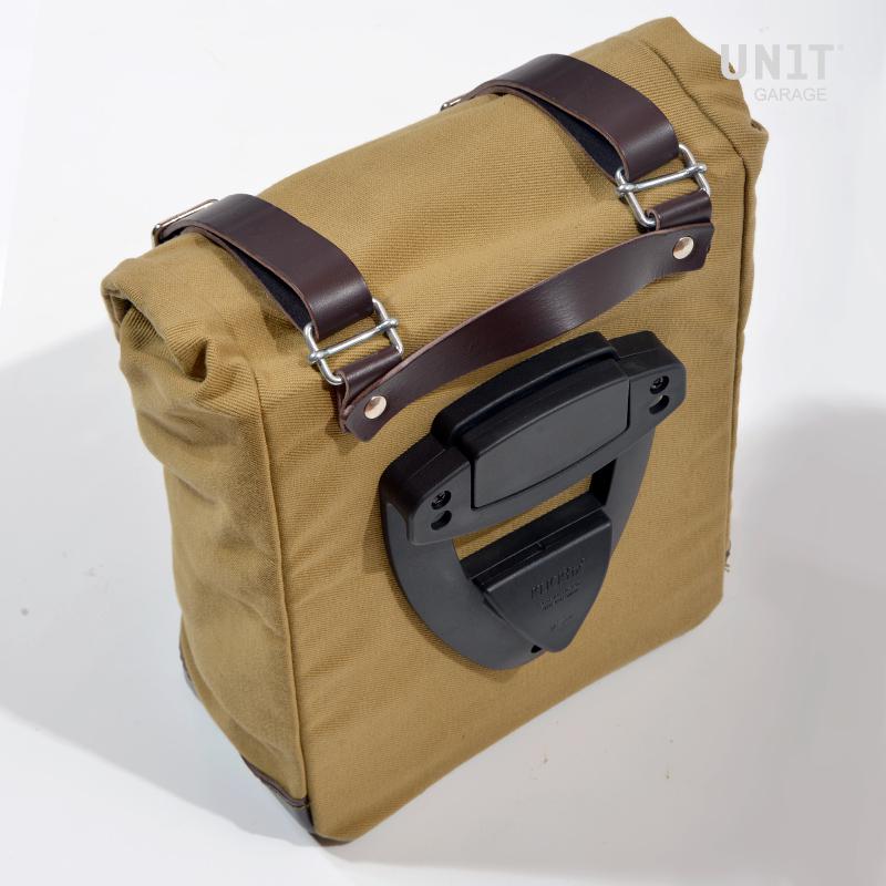 Canvas side bag 10L-14L - Beige/Brown - Unit Garage