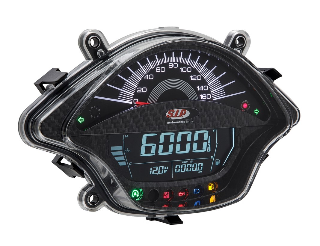 Tachometer/Speedometer for Vespa GTS/GTS Super 300cc FL ('14-), carbon-look