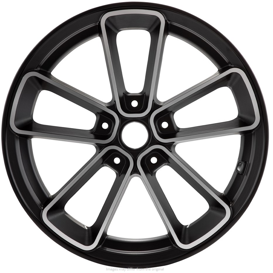 Rim front/rear 13" for Vespa GTS/GTS Super/GTV/GT 125-300cc, black with silver rim
