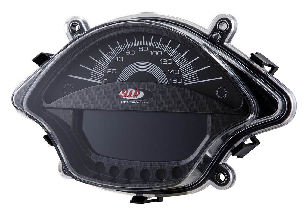 Tachometer/Speedometer for Vespa GTS/GTS Super 300cc FL ('14-), carbon-look