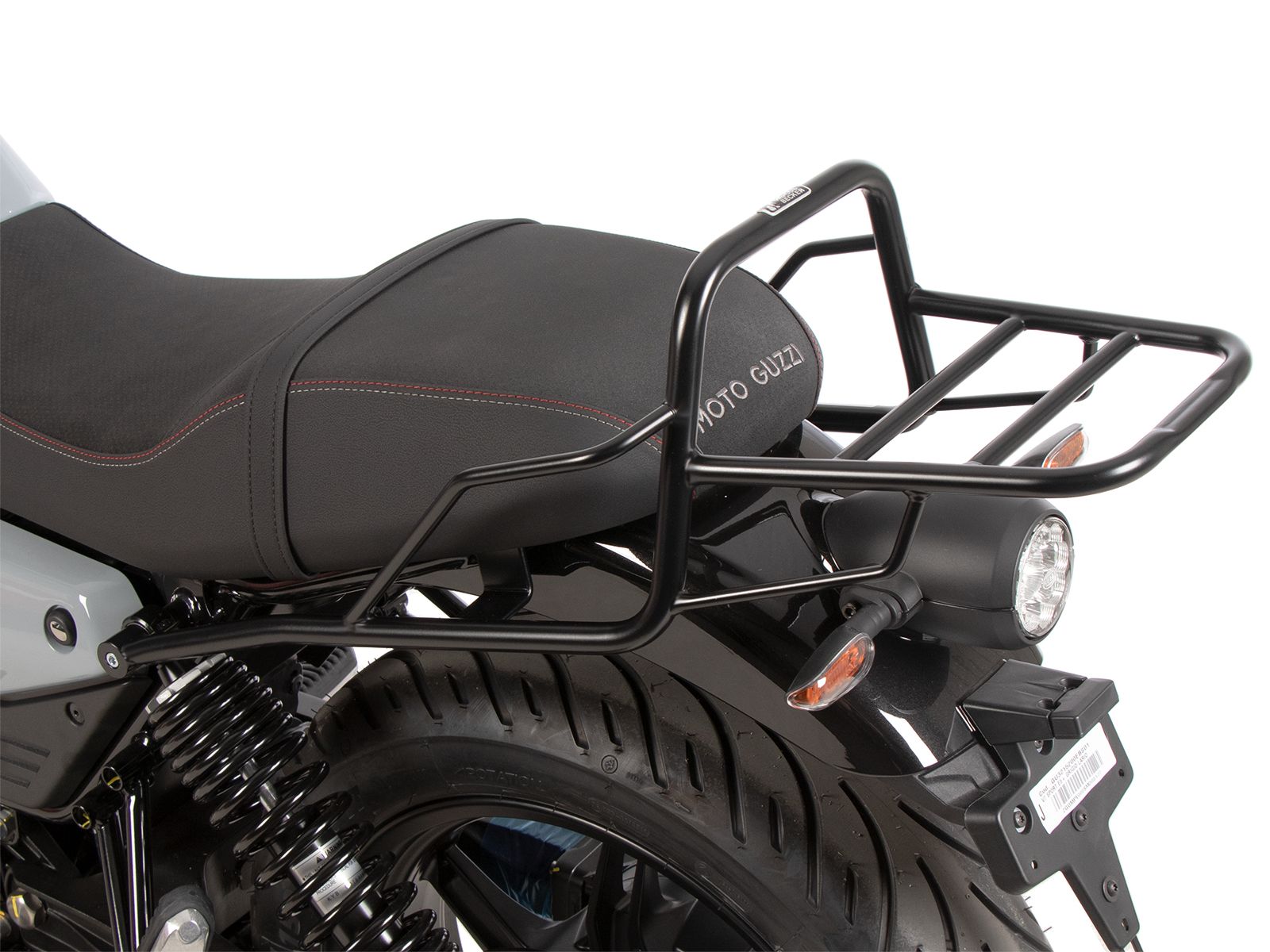 Tubular luggage rack top case carrier black for Moto Guzzi V7 850 Sport (25-) Hepco & Becker