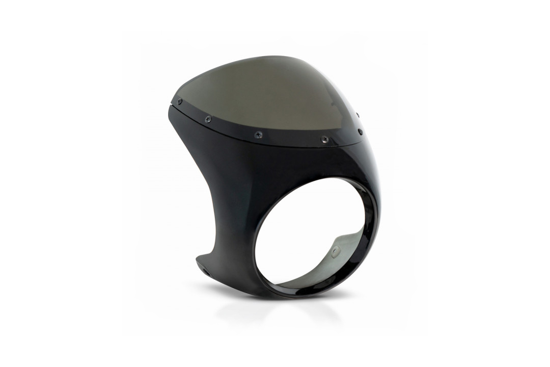 Barracuda Scheinwerfermaske CAFE RACER SCREEN Halbschale mit Scheinwerfer Dragon Light