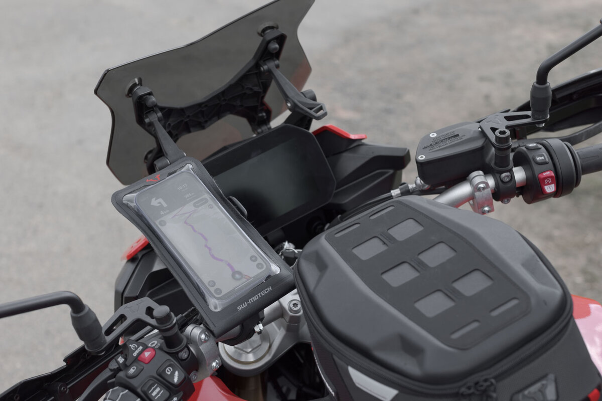 Navi mount kit T-Lock with smartphone Drybag for Aprilia RSV 4 Tuono 1100 (21-) - SW Motech-Copy