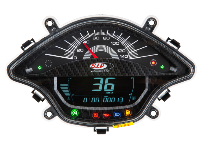 Tachometer / speedometer for Vespa Primavera / Sprint 50-150cc 2T/4T AC, carbonlook