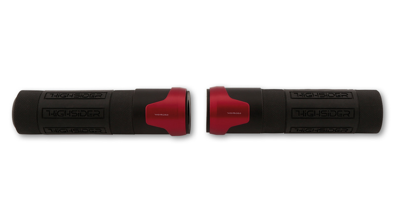 HIGHSIDER pro Akron grip rubber red 7/8 inch (22.2 mm), 132 mm