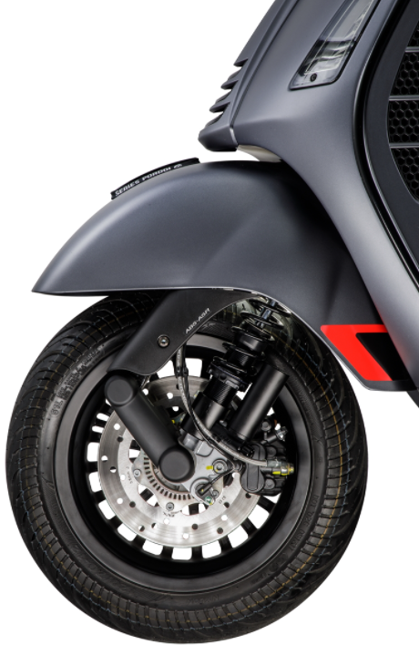 Shock absorber front for Vespa GTS/GTS Super/GTV/GT 60/GT/GT L 125-300ccm, black matt
