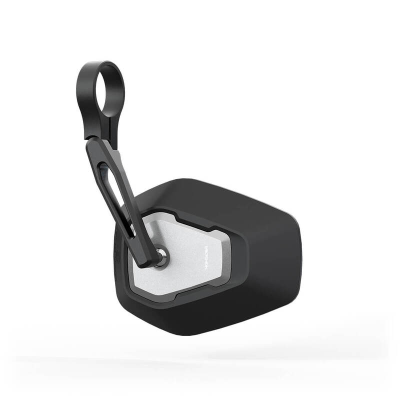 HIGHSIDER pro bar end mirror Esagano-RS black/silver short (1pc.)