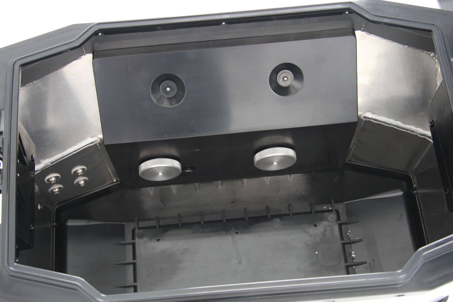 Case carrier set Cutout stainless steel carrier incl. case set Xplorer Cutout silver for BMW F 750 GS