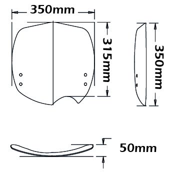 Windshield for BMW G 650 Xchallenge (06-07), clear