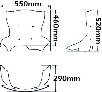 Windshield high on original brackets for BMW F 800 GS Adventure (13-18), light smoke
