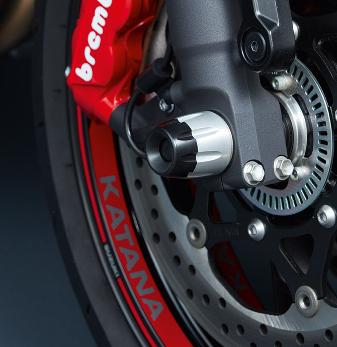 Axle protector front for Suzuki GSX-S 1000 S/GT (Bj.19-) Original Suzuki
