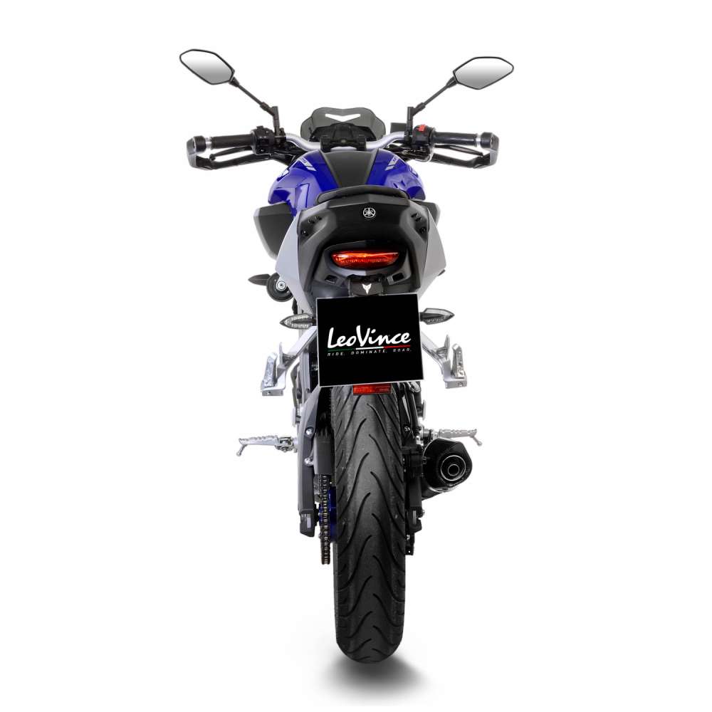 LeoVince complete system LV One Evo for Yamaha MT-125 /YZF-R 125, carbon, E-approval