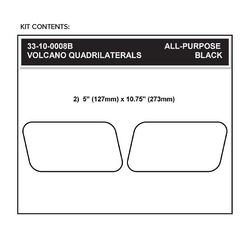 Stompgrip Traction Pads Universal Rechteckig schwarz für Honda ST1300, 2002-2012, XRV750 African Twi