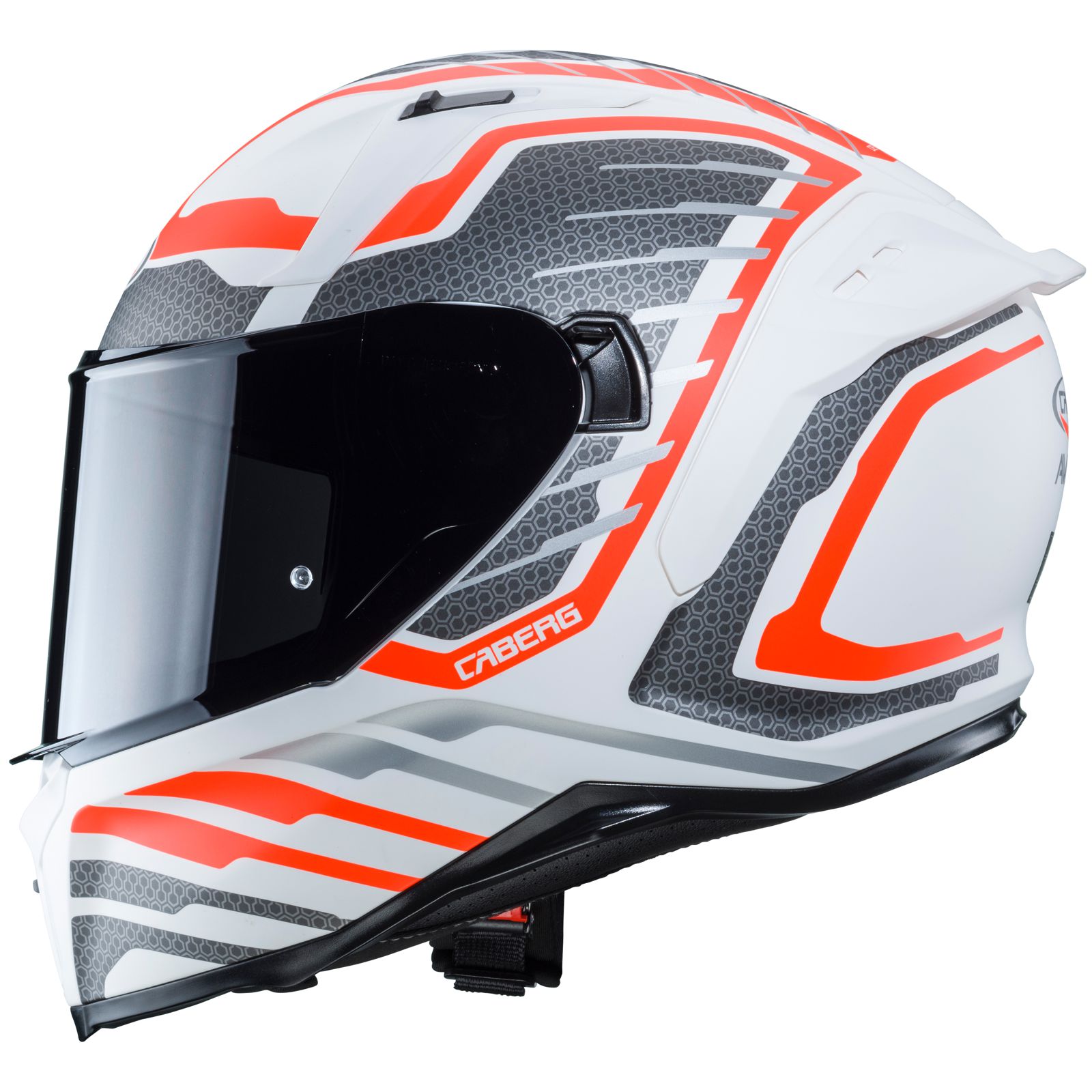 Caberg helmet Avalon Forge, matt white / fluo orange silver