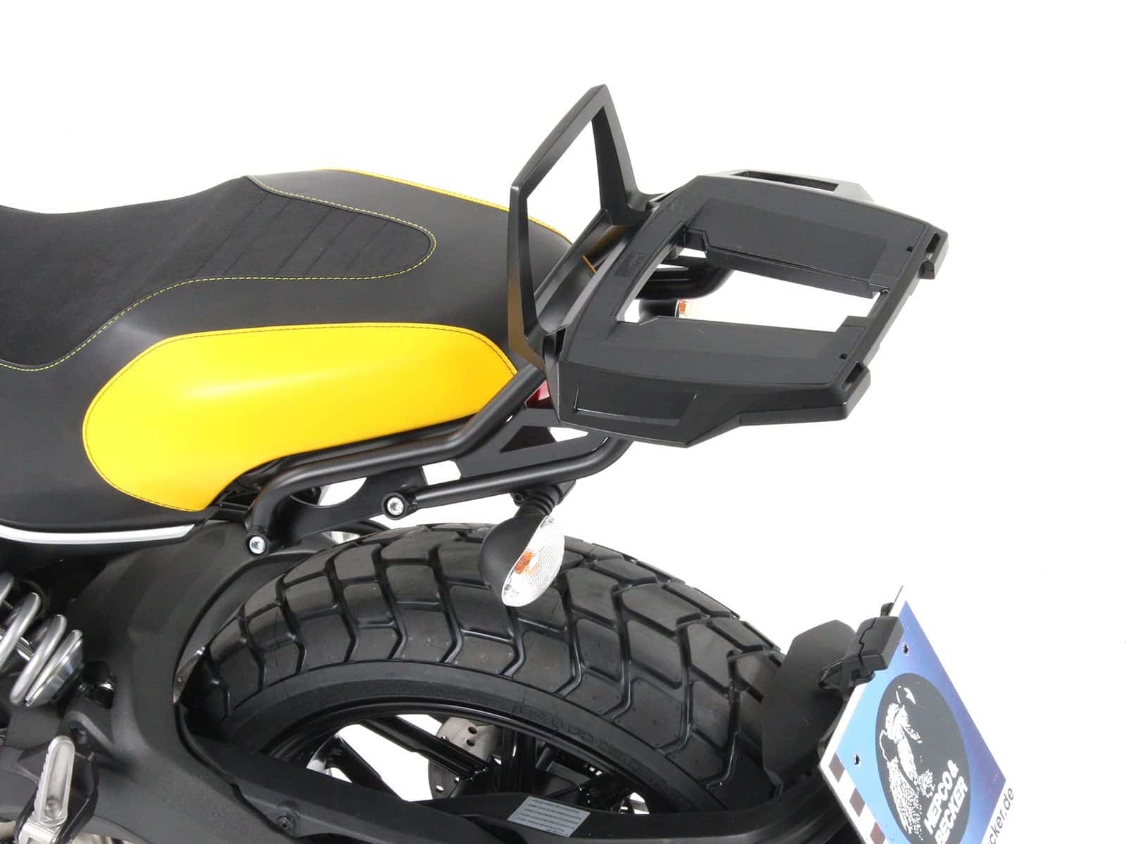 Alurack top case carrier black for Ducati Scrambler 400 Sixty2 (16-20) Hepco & Becker