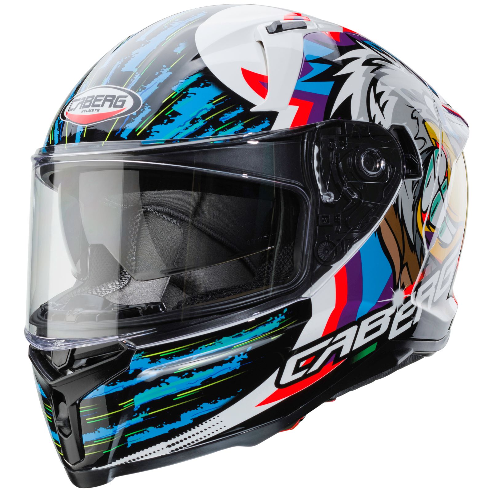 Caberg Helmet Avalon Hawk, white / black-blue