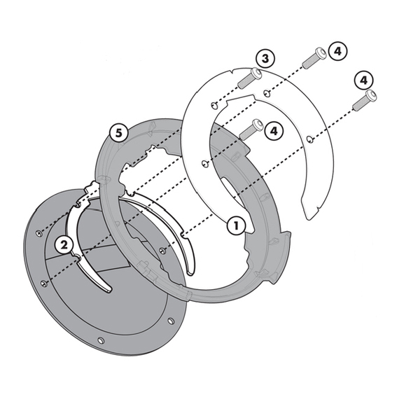 Tank mounting TANKLOCK for tank bags Givi