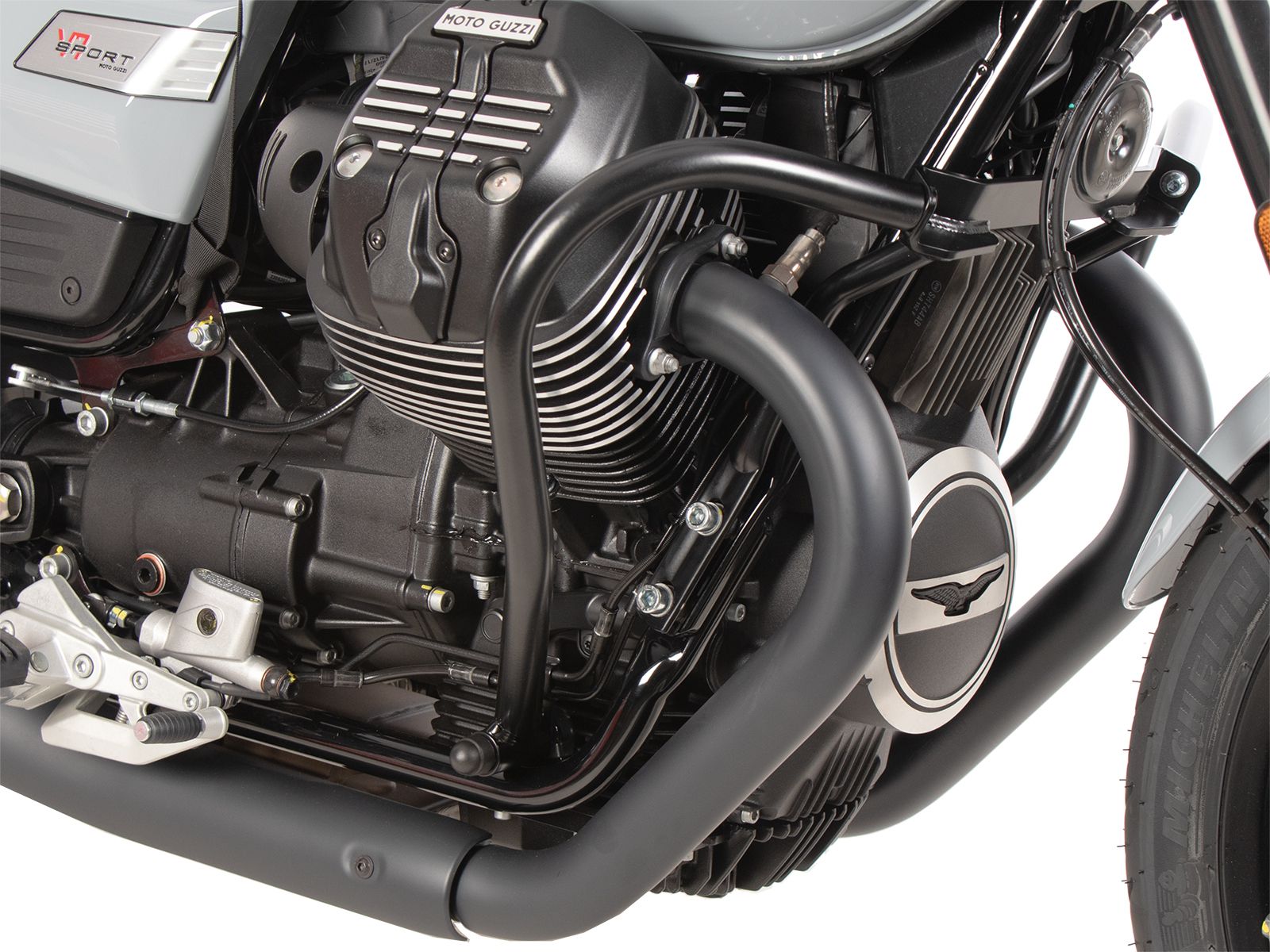 Engine guard black for Moto Guzzi V7 850 Stone (25-) Hepco & Becker
