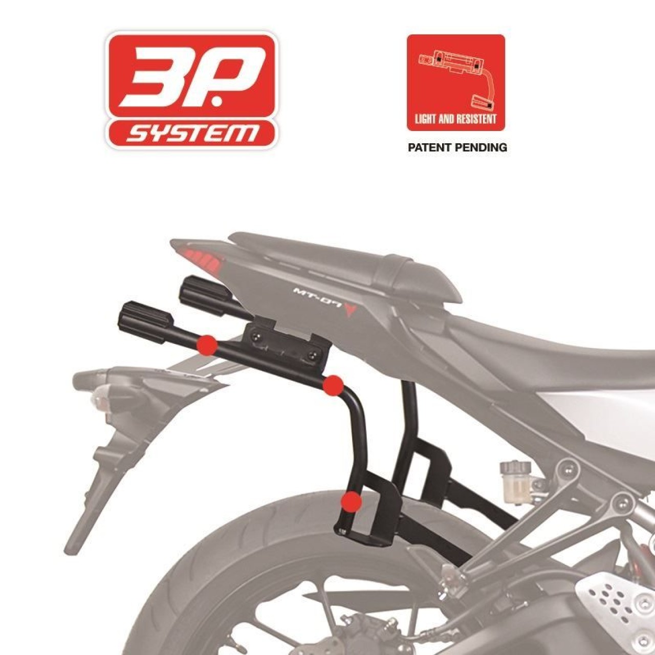 Shad 3P System side pannier rack, black painted, for Honda CB 650 R Neo Sports Cafe / CBR 650 R (21–23)
