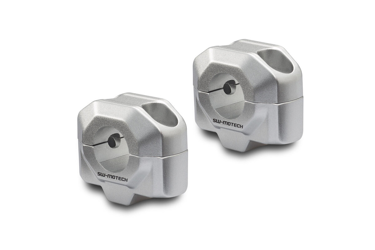 SW-Motech Handlebar riser, silver for Ø 22 mm handlebar, H=20 mm for Kawasaki Versys 650 - SW Motech