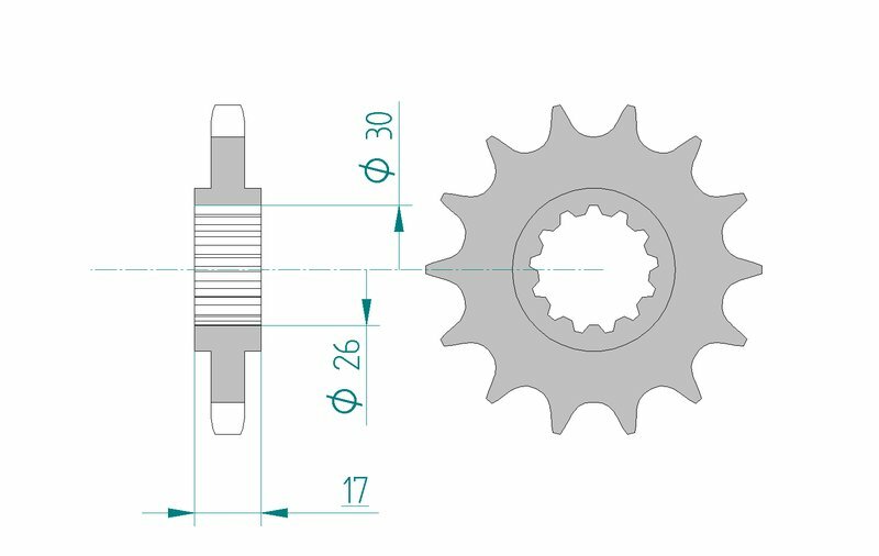 AFAM Standard front steel pinion 20603 - 530