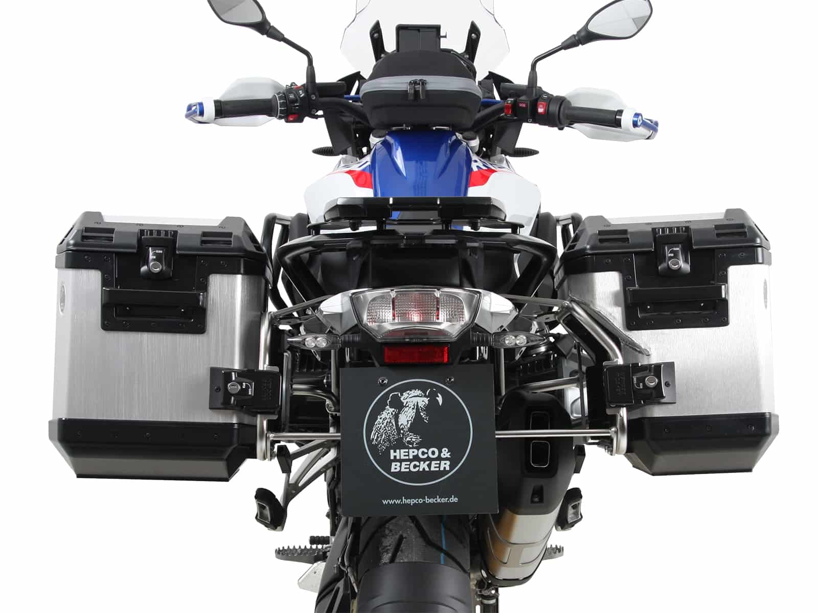 Case carrier set Cutout carrier incl. case set Xplorer Cutout silver for BMW R 1250 GS (19-23)