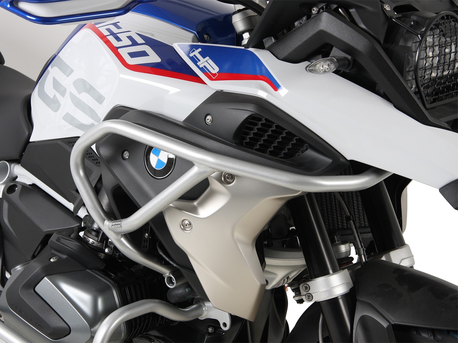Silver tank guard for BMW R 1250 GS (19-23) Hepco & Becker