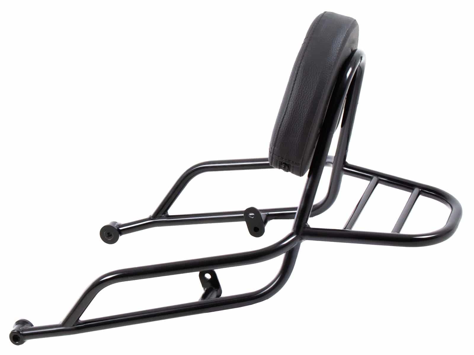 Sissybar with luggage rack black for Moto Guzzi V7 850 Special/Stone/Centenario (21-24)