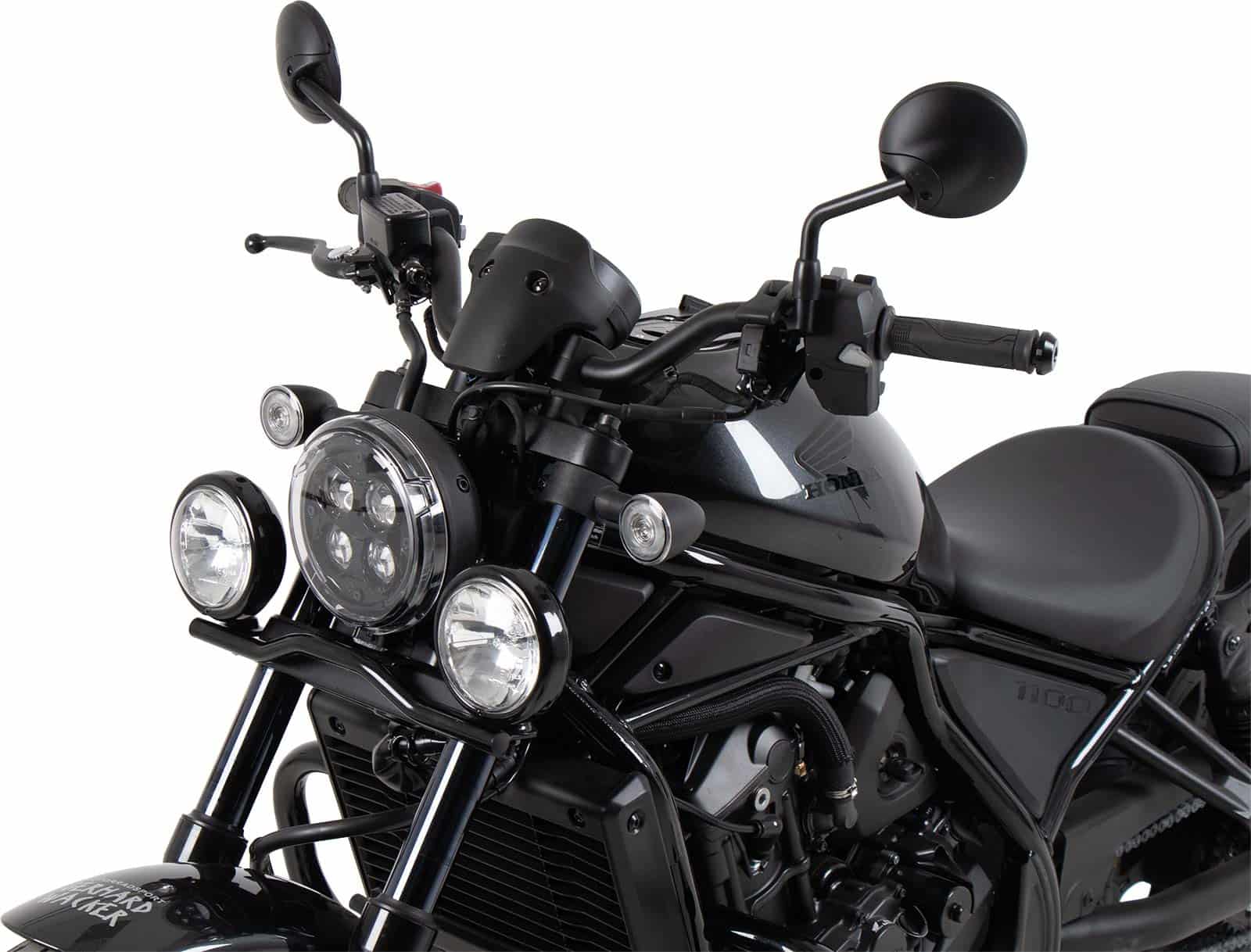 Twinlight auxiliary headlight incl. bracket and cable black for Honda CMX 1100 Rebel /DCT (25-)