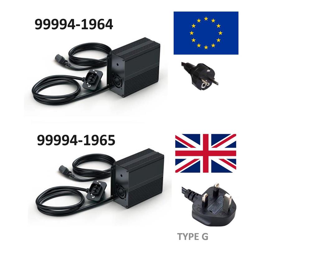 Battery charger (UK plug) for Kawasaki Ninja e-1 / Z e-1 (24-) Original