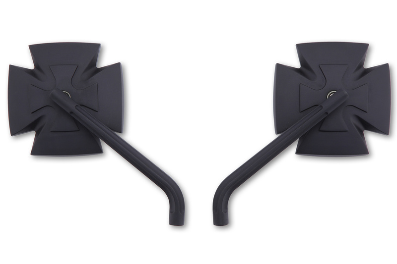HIGHSIDER pro mirror Iron Cross Black (pair)