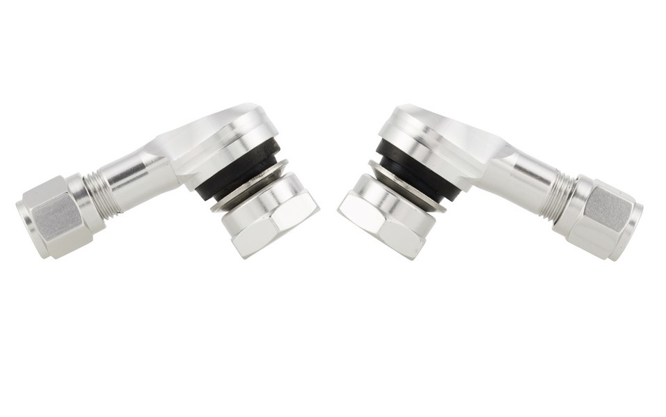 Valve core for tubeless tire / rim 80 °, silver anodized