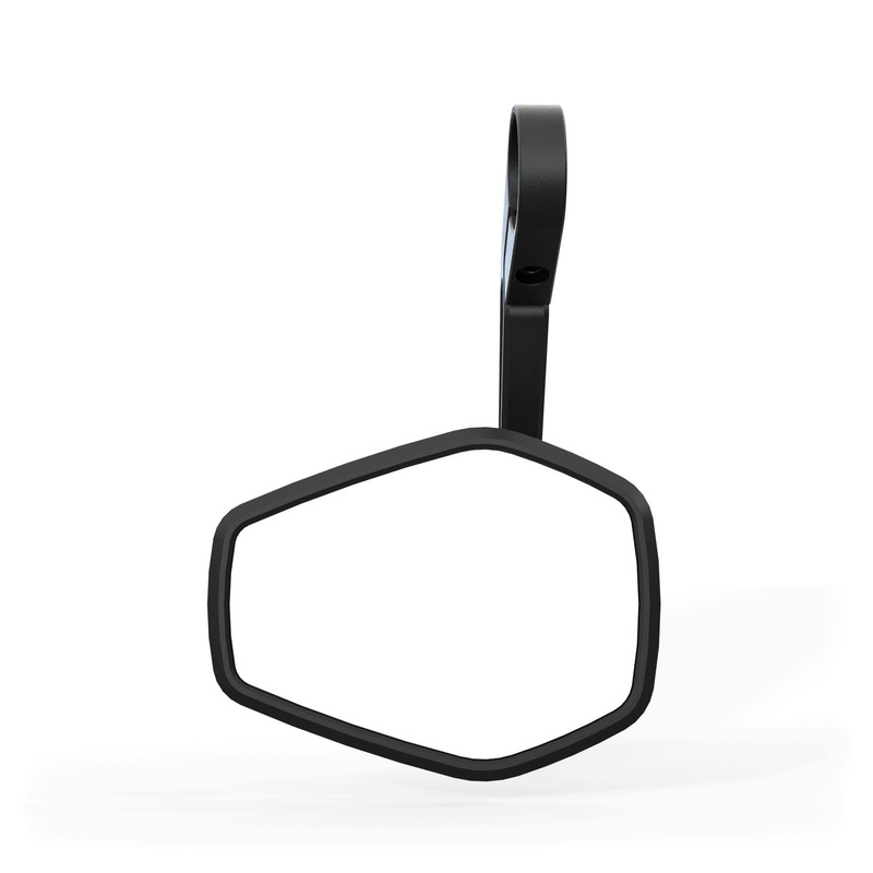 HIGHSIDER pro bar end mirror Esagano-RS black/silver long (1pc.)