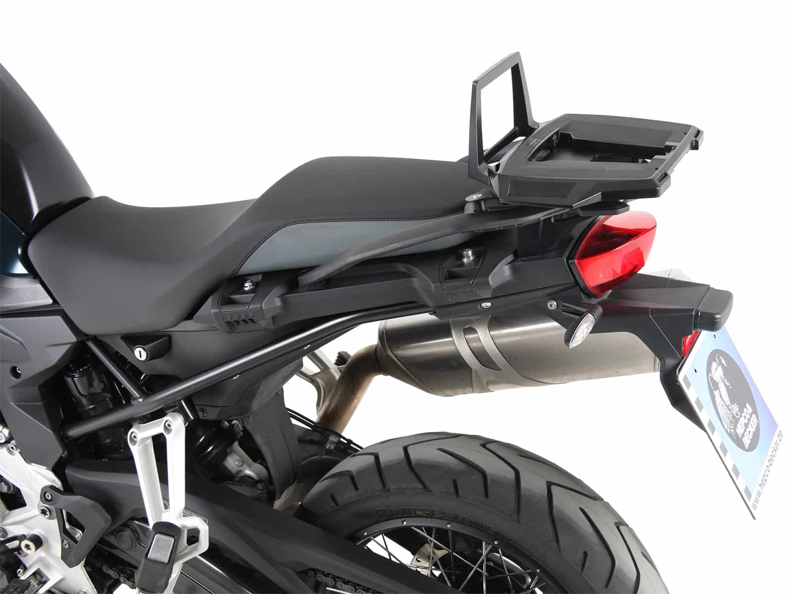 Alurack top case carrier black for original plastic bridge for BMW F 800 GS (24-) Hepco & Becker