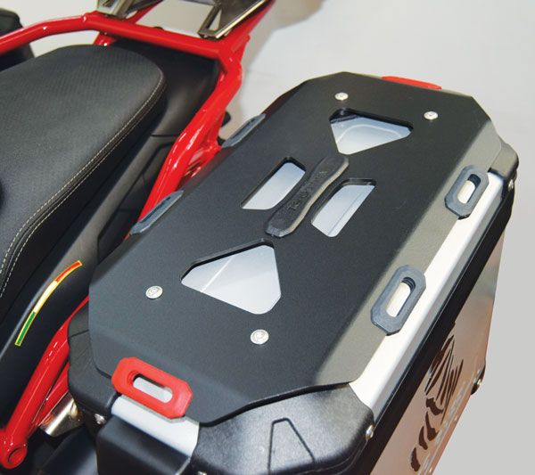 Pair of luggage racks for original side cases for Moto Guzzi V85 TT