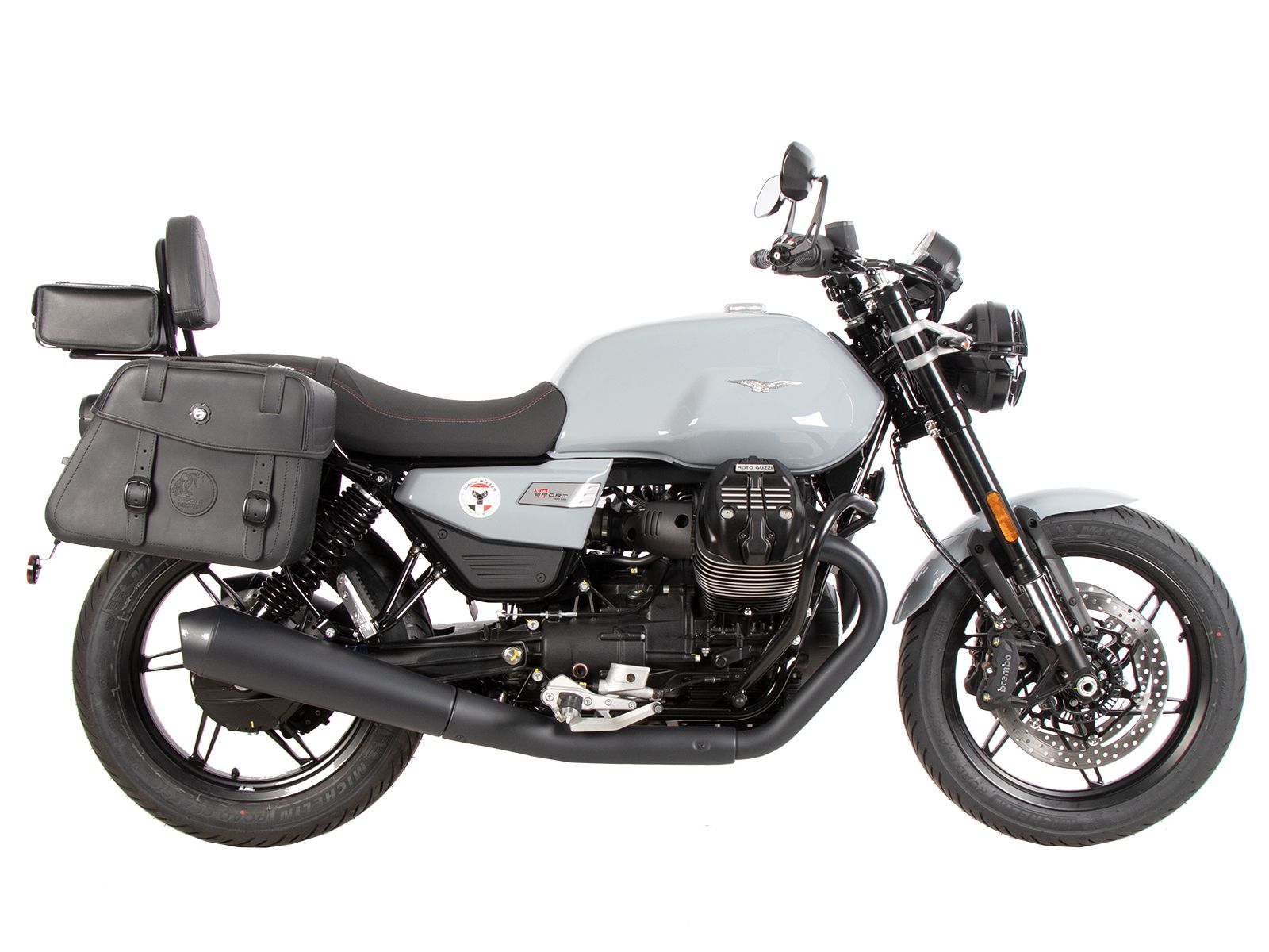 Hepco & Becker Sissybar with luggage rack black for Moto Guzzi V7