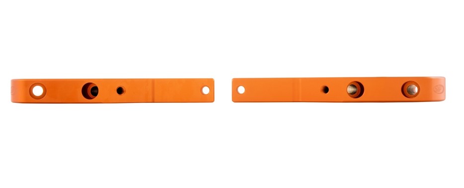 Footrest adapter pillion for Vespa GTS/GTS Super/GTV/GT 60/GT/GT L 125-300ccm, orange matt