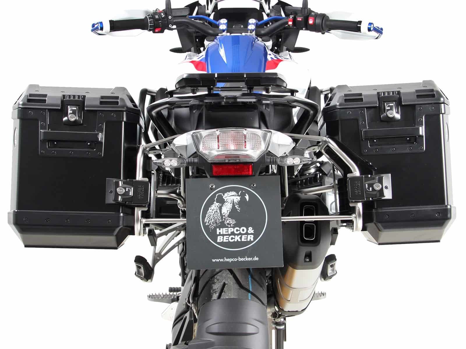 Case carrier set Cutout carrier incl. case set Xplorer Cutout black for BMW R 1250 GS (19-23)