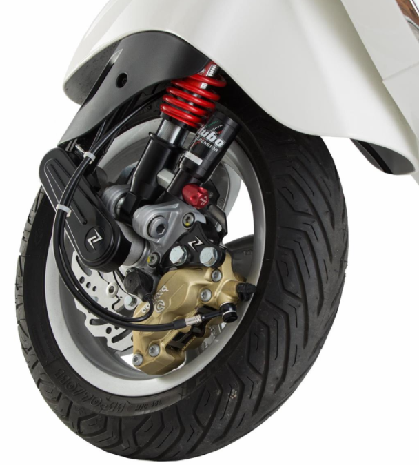 Adapter for BREMBO brake caliper, front for Vespa Primavera/Sprint 50-150cc, black