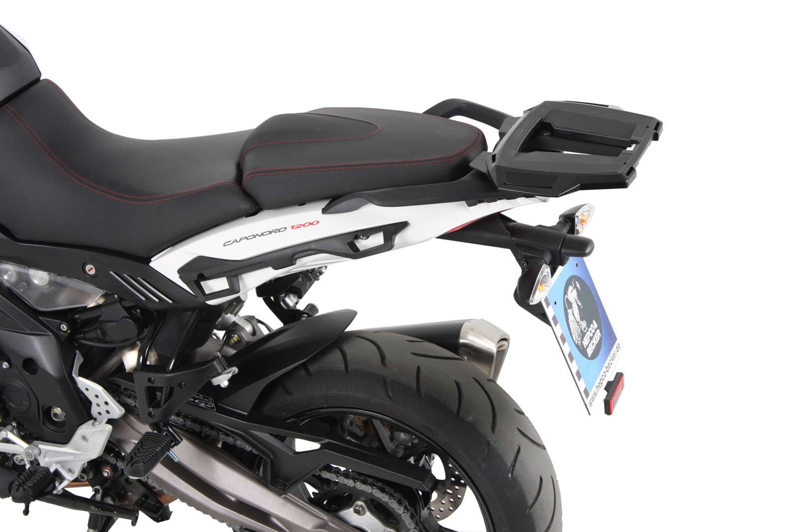 Alurack Topcaseträger black for Aprilia Caponord 1200 (Bj.13-16) Hepco & Becker
