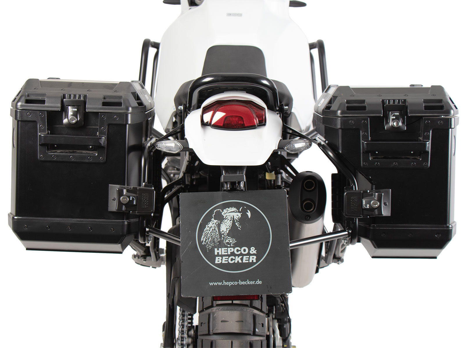 Case carrier set Cutout carrier incl. case set Xplorer Cutout black for Ducati DesertX (22-)
