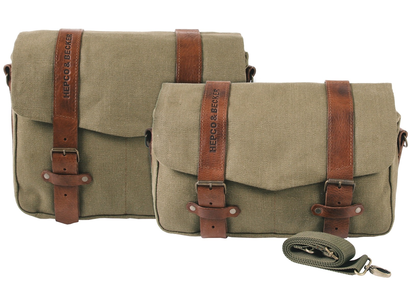 LEGACY courier bag set M/L green for C-Bow carrier Hepco & Becker