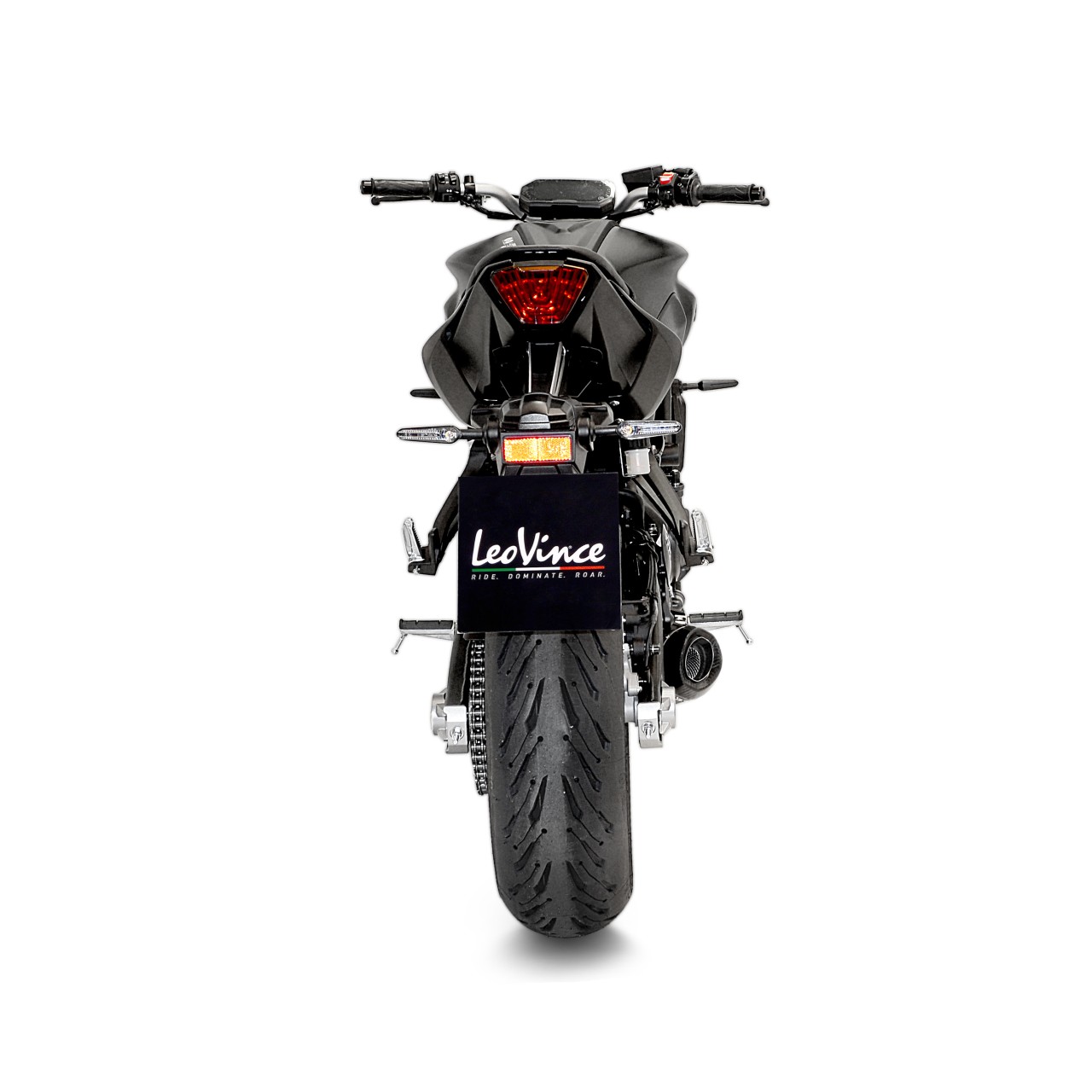 LeoVince complete system LV One Evo for Yamaha MT-07, stainless steel black, Euro5, E-approval