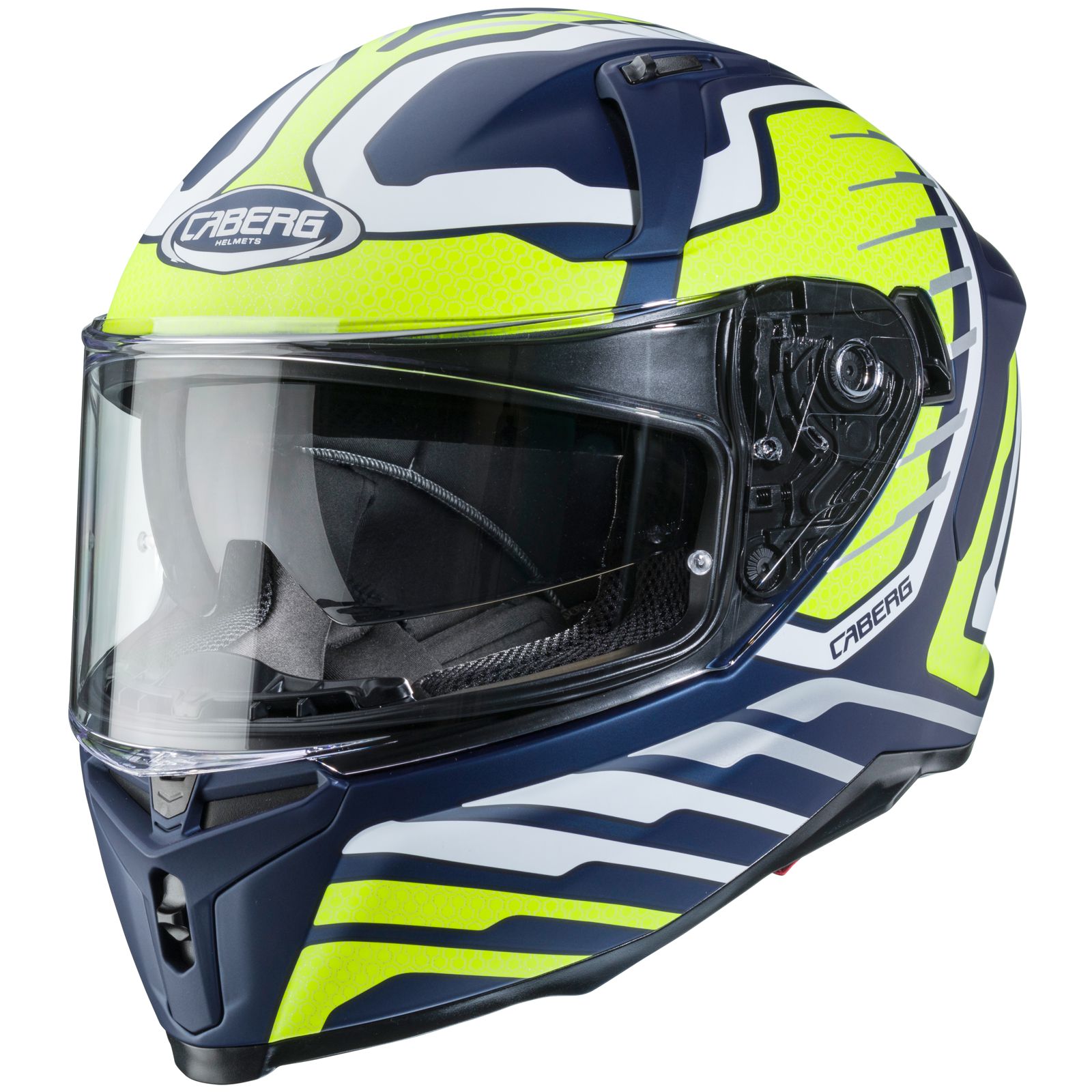 Caberg Helmet Avalon Forge, matte blue / fluo yellow white