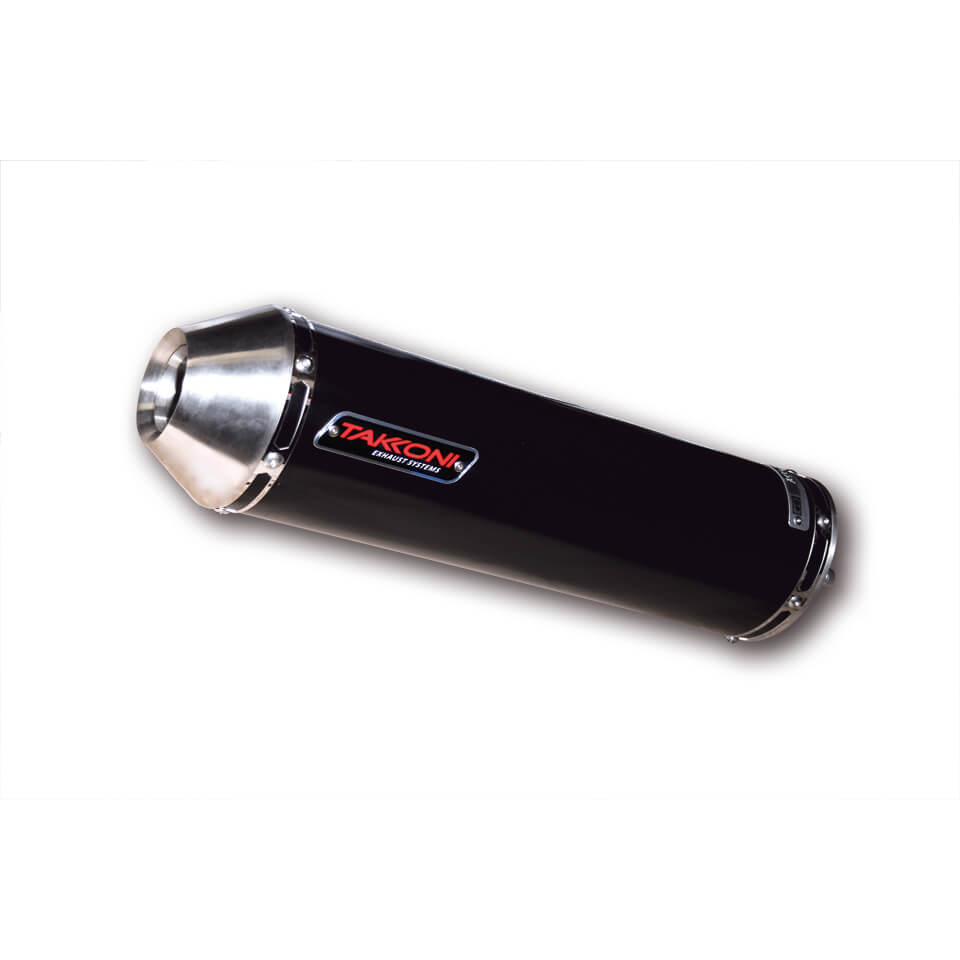 Takkoni muffler Kawasaki ER-5 (ER 500 A) Twister, stainless steel black, E-approved