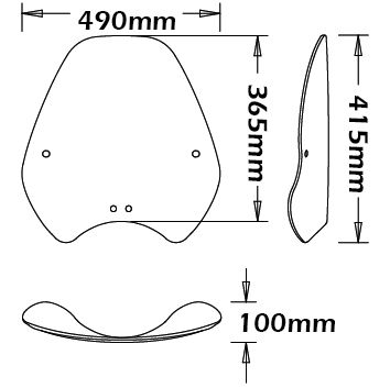 Low windshield, tiltable for BMW R 1150 R /R 850 R (99-06), clear