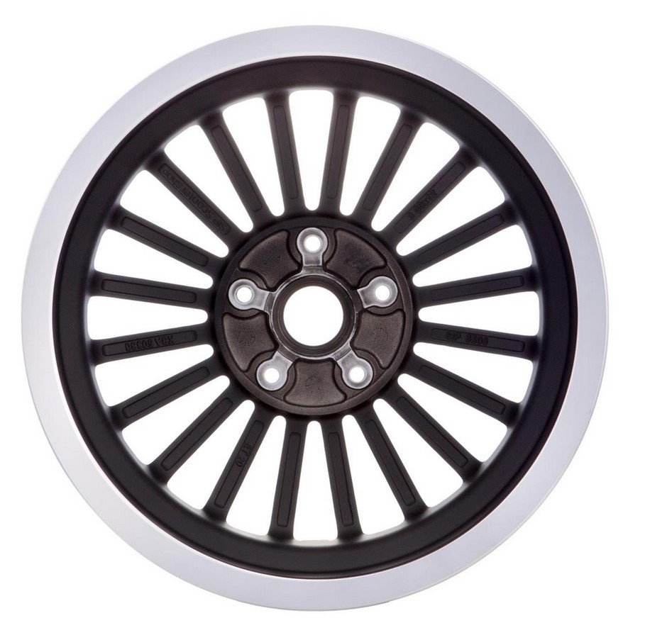 Rim front/rear for Vespa GTS/GTS Super/GTV/GT 125-300ccm, black with polished rim