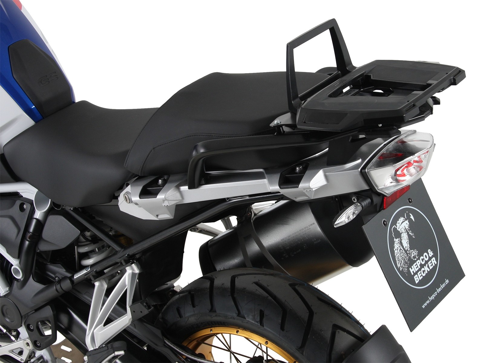 Alurack top case carrier for original luggage rack black for BMW R 1250 GS (19-23) Hepco & Becker