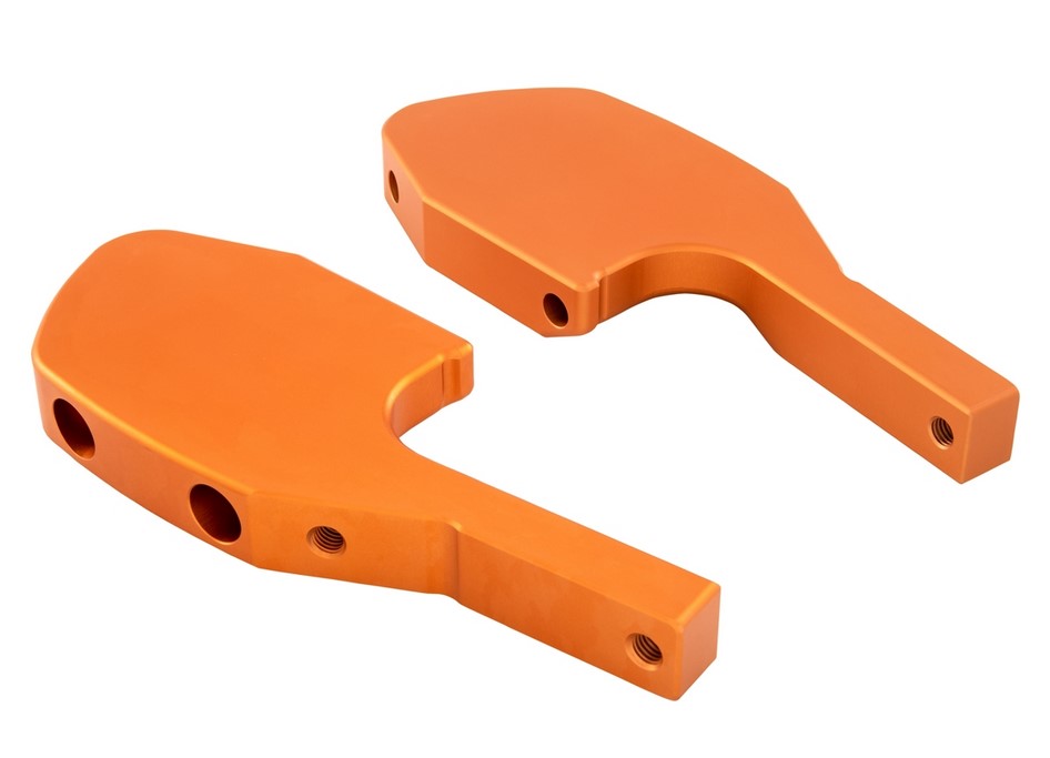 Footrest adapter pillion for Vespa GTS/GTS Super/GTV/GT 60/GT/GT L 125-300ccm, orange matt