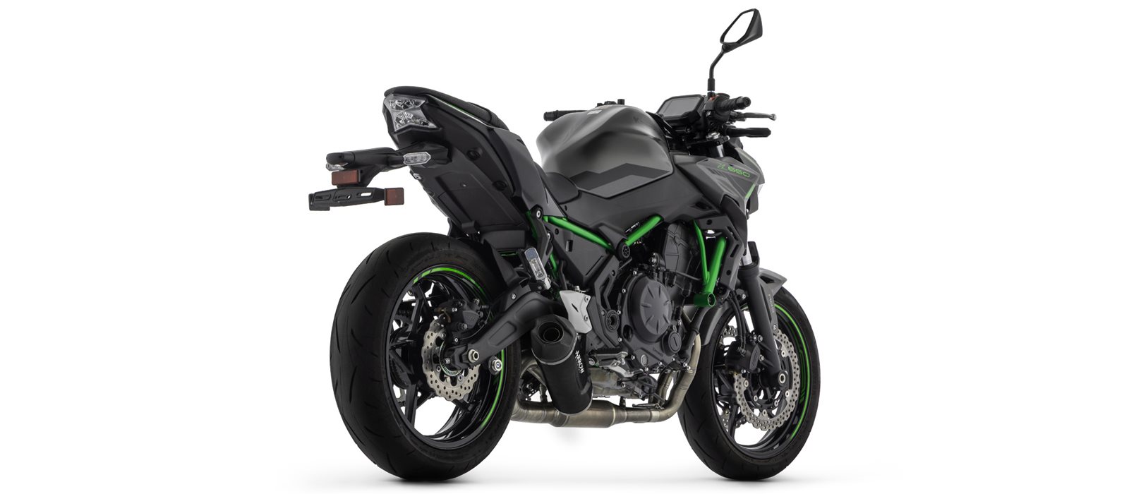ARROW Auspuffanlage INDY RACE EVO schwarz für Kawasaki Z650 und Ninja 650 ab Modelljahr 2024-